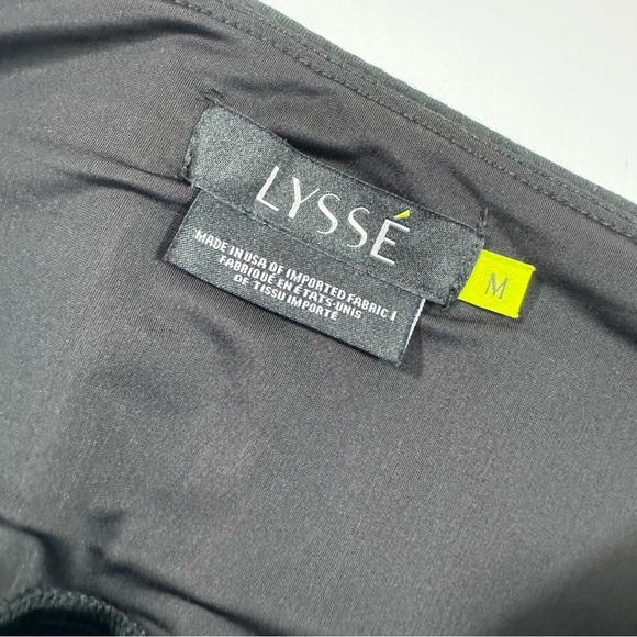 Lysse Cotton Blend Stretch Leggings Black Size Medium Crop - Picture 4 of 8
